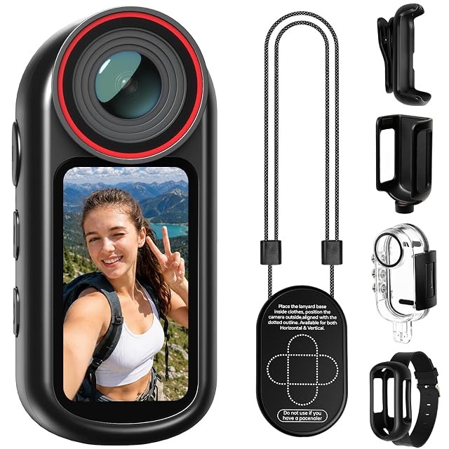 Minicámara de cuerpo Yonvim SPDmz 4K con anclaje magnético