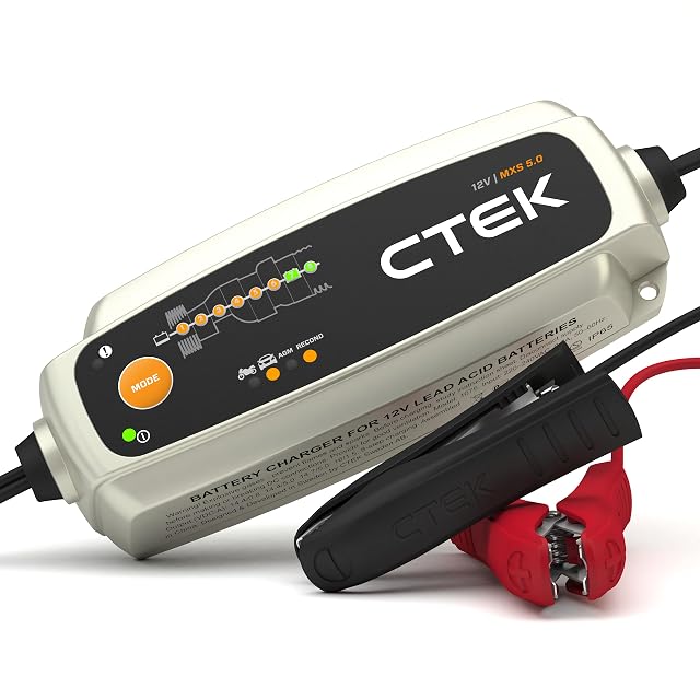 Cargador de batería CTEK MXS 5.0 con pinzas