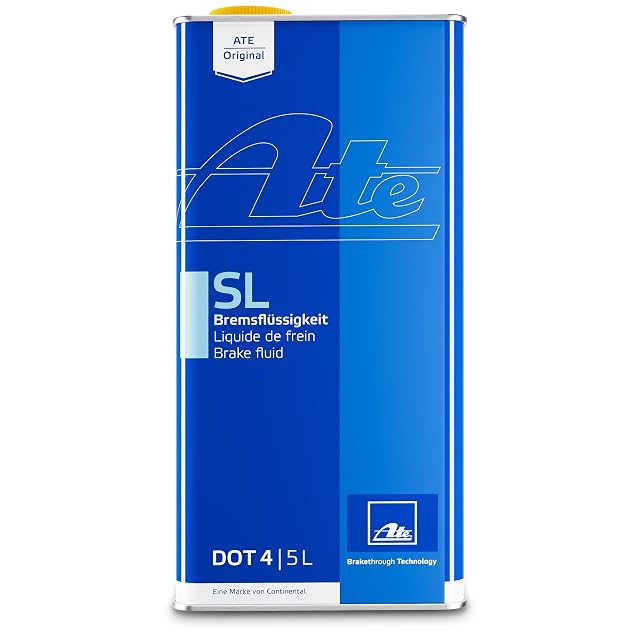 Envase de cinco litros de líquido de frenos ATE SL DOT 4