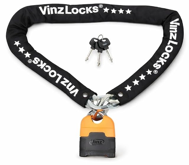 Cadena antirrobo VINZ Makalu con certificado ART 4 y funda de nailon