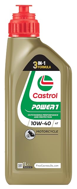 Botella de un litro de Castrol POWER1 4T 10W-40
