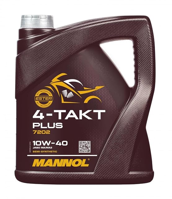 Bidón de cuatro litros de MANNOL 4-Takt Plus 10W-40