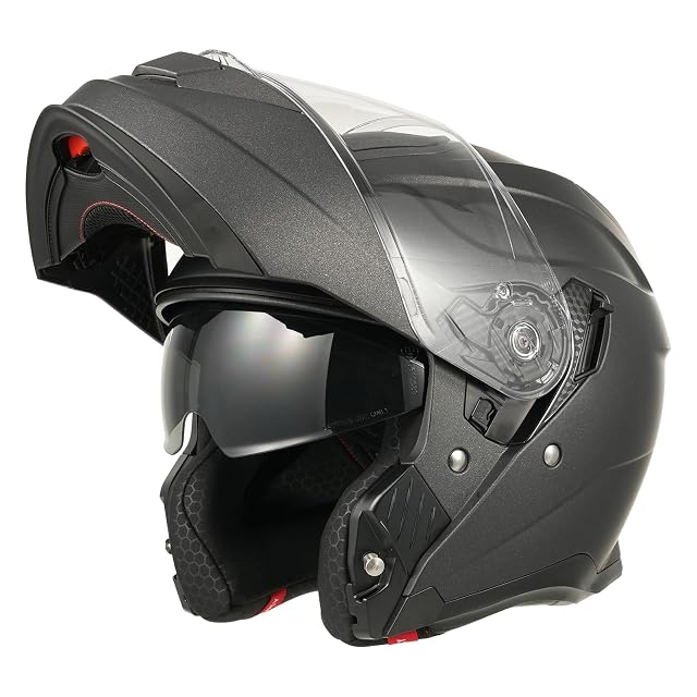 Casco modular MY 935 con la mentonera levantada