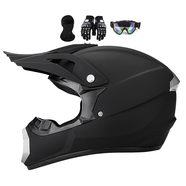 Casco de cross juvenil HelmYezett con las gafas incluidas