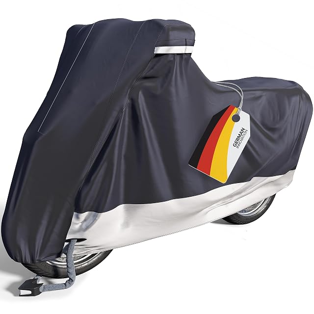 Funda de moto VELMIA puesta sobre una máquina