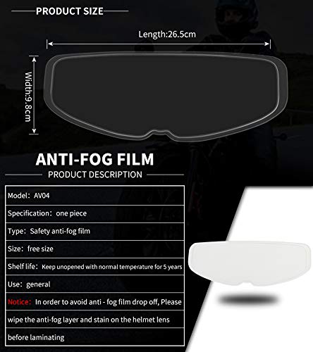 Película antivaho SZMYLED para visera de casco de moto