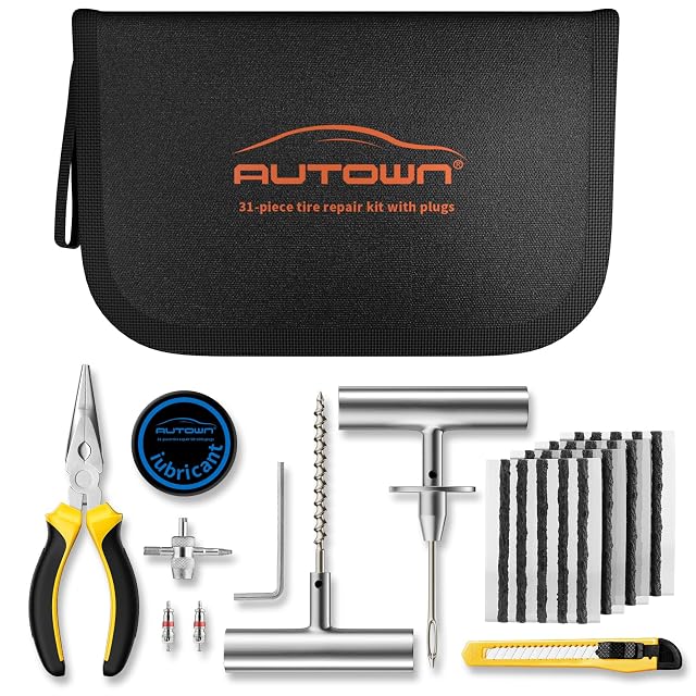 Kit de reparación de neumáticos AUTOWN de 31 piezas