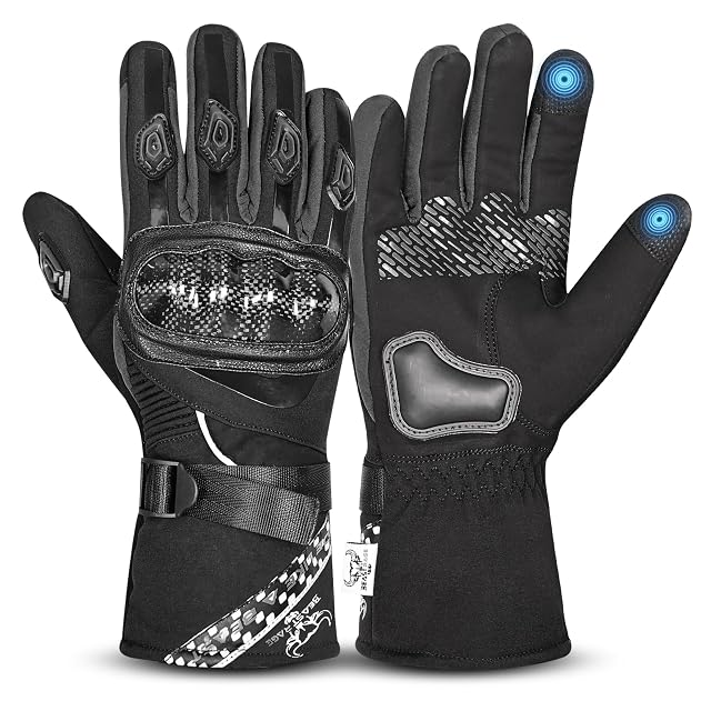 Guante térmico de invierno BEAST RAGE, dorso de la mano